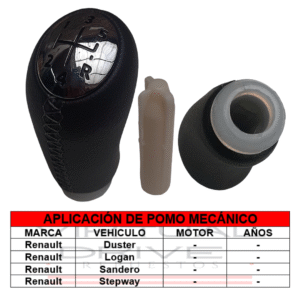 POMO GRIS CROMADO DUSTER/LOGAN/SANDERO