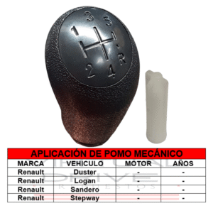 POMO SENCILLO NEGRO DUSTER/LOGAN/SANDERO