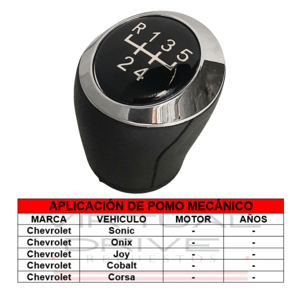 POMO SONIC/ONIX/COBALT CROMADO 5V