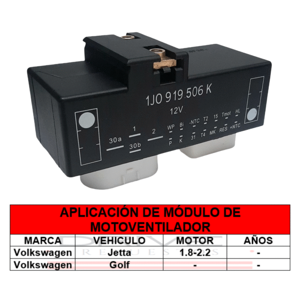 MODULO RELE MOTOVENTILADOR JETTA