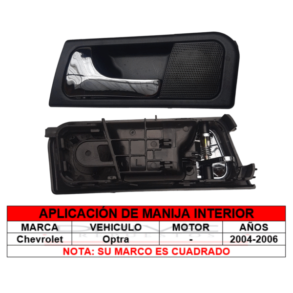 MANIJA INTERNA (L) OPTRA CON MARCO CROMADA 2004/2006