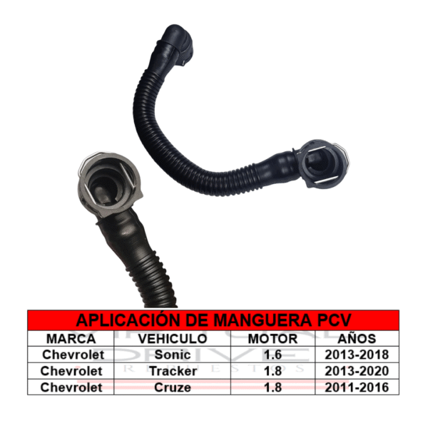 TUBO MANGUERA PCV SONIC/TRACKER/CRUZE