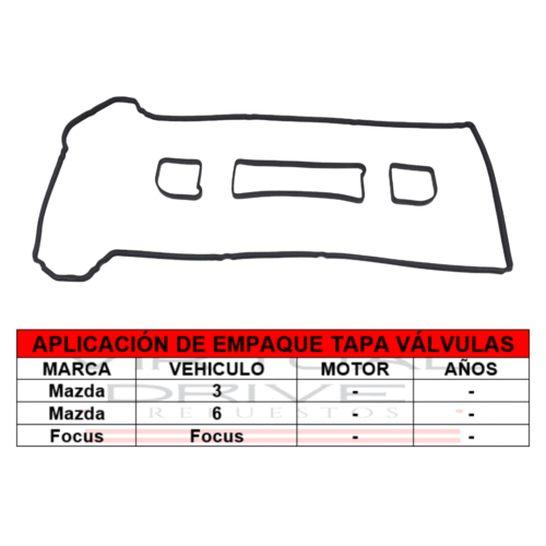 EMPAQUE TAPA VALVULAS MAZDA CON VARILLA