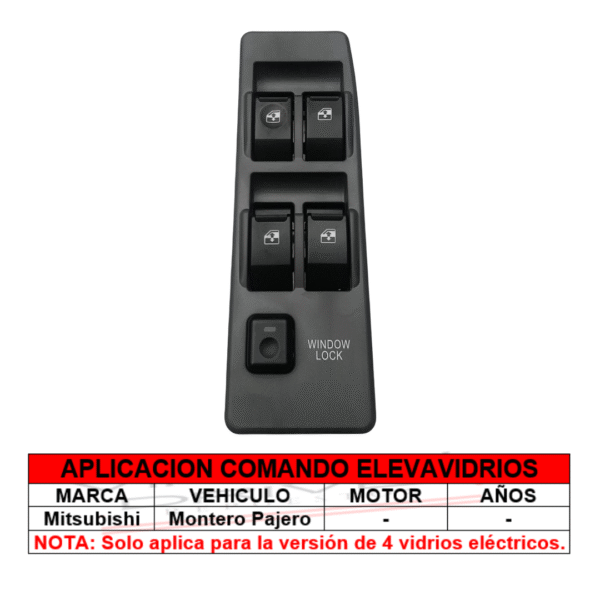 ELEVAVIDRIOS LF MITSUBISHI PAJERO 4 PUERTAS