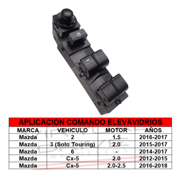 ELEVAVIDRIOS LF MAZDA 3 SKYACTIVE 2014-2017
