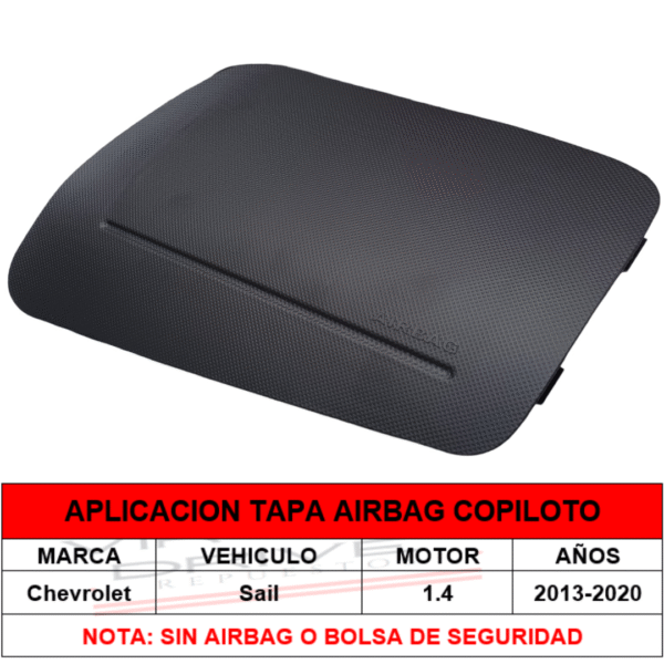 TAPA AIRBAG PASAJERO CHEVROLET SAIL